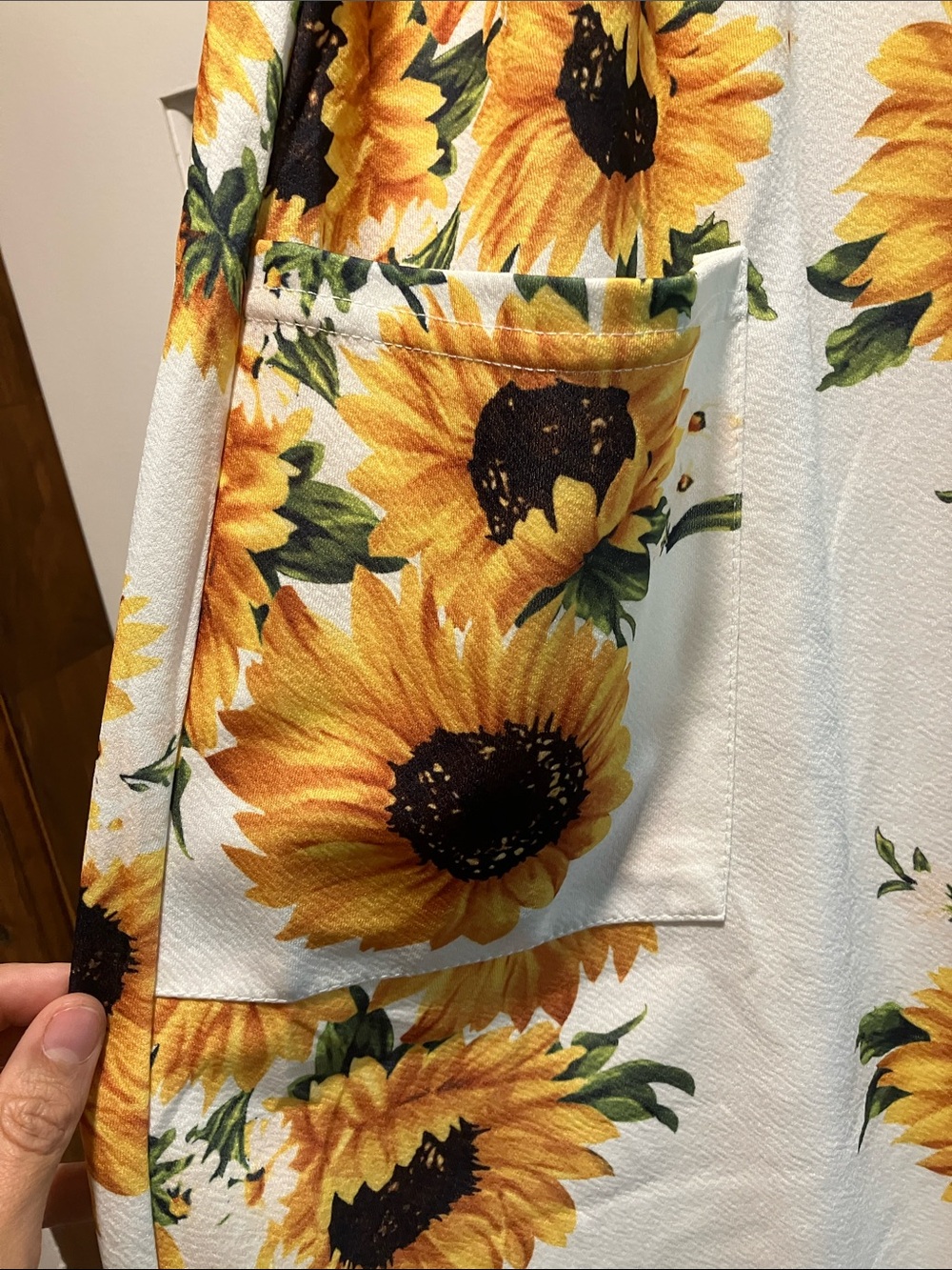 Sunflower Button-Front Sundress with Pockets - Picture 3 of 8